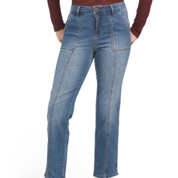 NEW 1822 DENIM Fergie Carpenter Straight Jeans Medium Wash 261mn - Picture 1 of 2